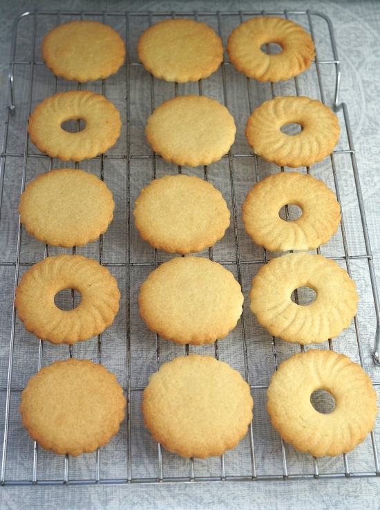 cooling Jam and Cream Biscuits