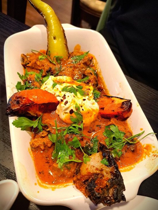 Kofte Iskender at Mokissos restaurant