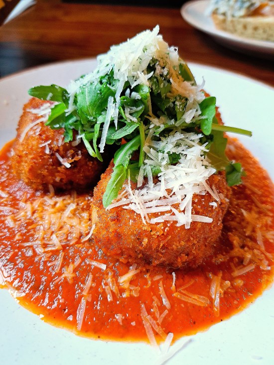 Sun-Dried Tomato Arancini served at the restaurant at Hotel Rudyard