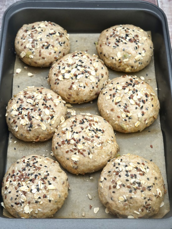 ready to bake Multigrain Seeded Bread Rolls