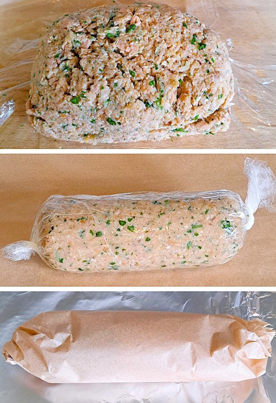 shaping Italian Tuna Loaf or polpettone di tonno