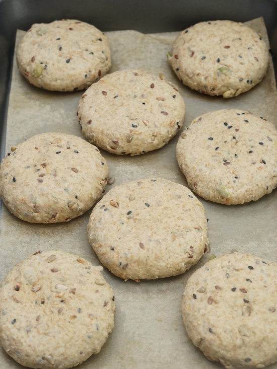 proofing Multigrain Seeded Bread Rolls