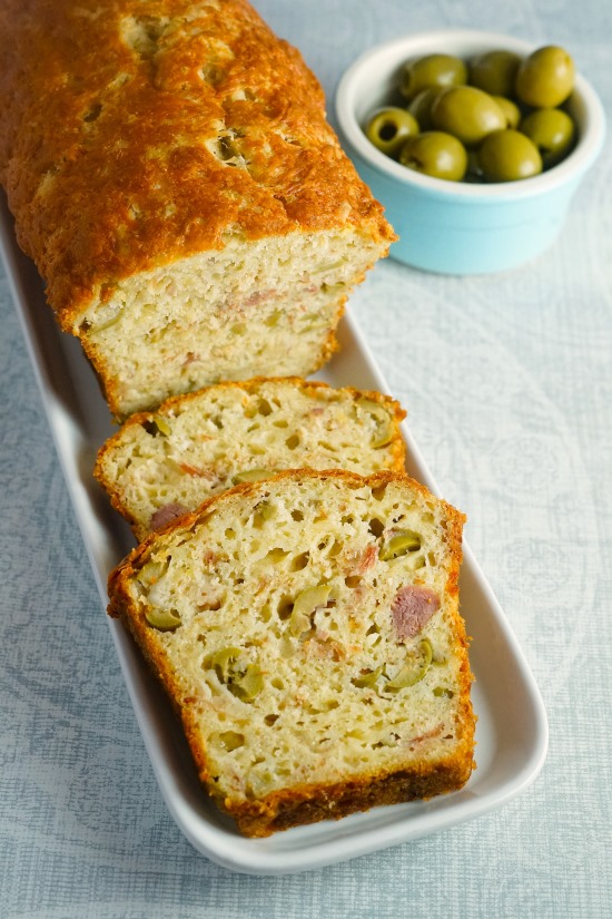 Ham, Olive & Cheese Quick Bread