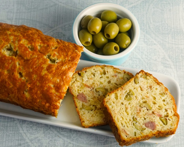 Ham, Olive & Cheese Quick Bread