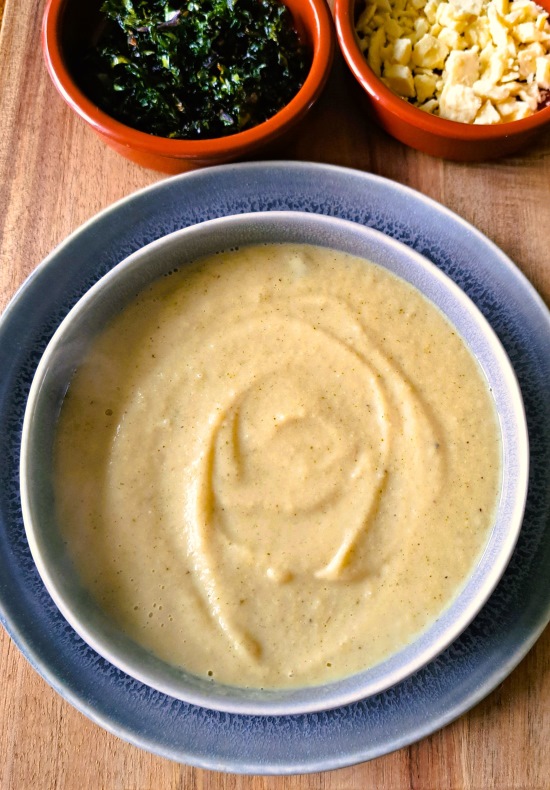 Roasted Cauliflower and Broccoli Soup