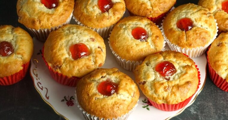 Cherry and Coconut Muffins