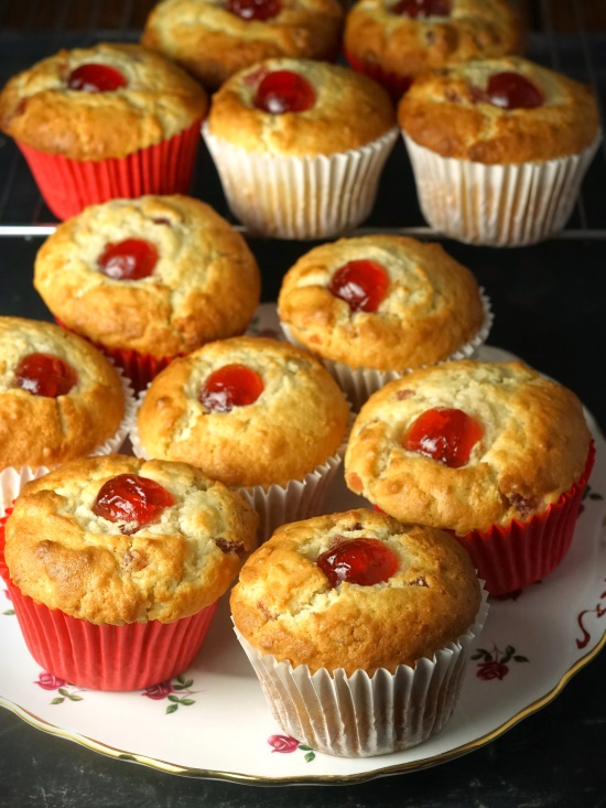 Cherry and Coconut Muffins