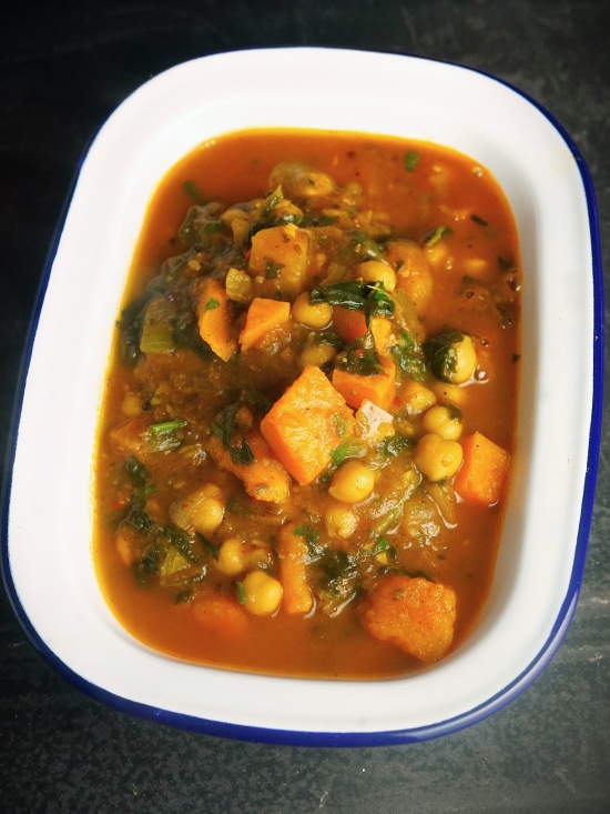 Spicy Sweet Potato and Chickpea Stew