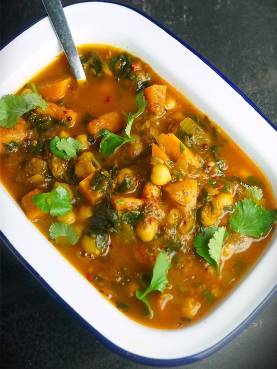 Spicy Sweet Potato and Chickpea Stew