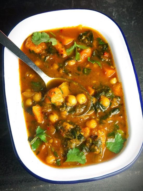 Spicy Sweet Potato and Chickpea Stew