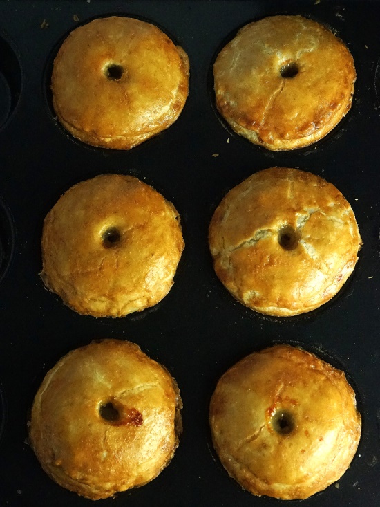 just baked Christmas Sausage Pies