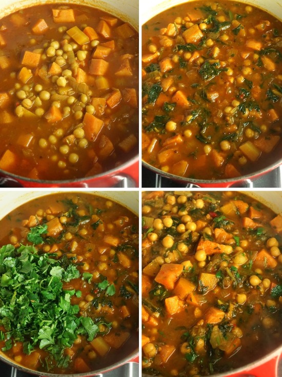 steps in making Spicy Sweet Potato and Chickpea Stew