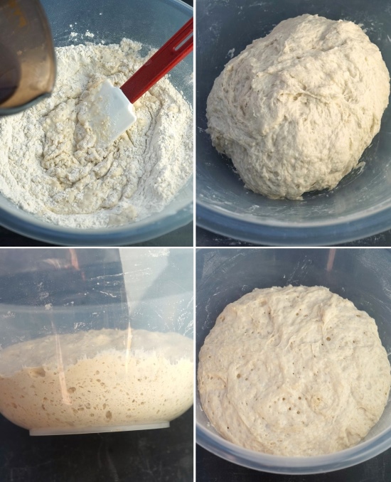 making the dough for Ramazan Pidesi Turkish pide flatbread