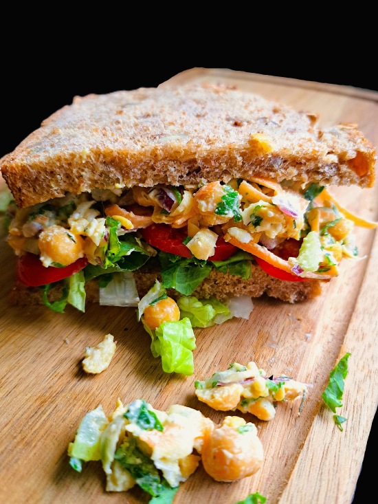 Chickpea Feta Salad Sandwich