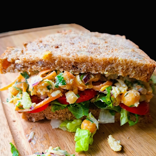 Chickpea Feta Salad Sandwich