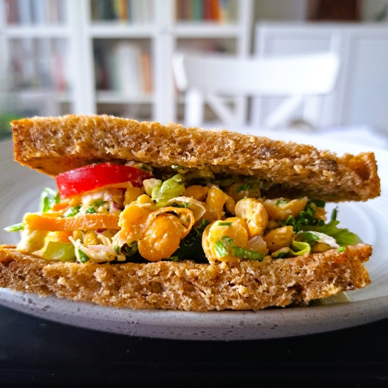 Chickpea Feta Salad Sandwich