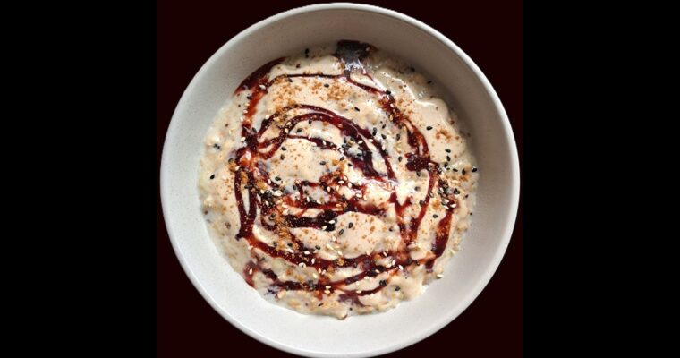 Banana Porridge with Tahini and Date syrup