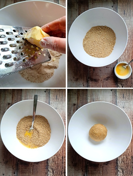 making dough for Savoury Digestive Biscuits