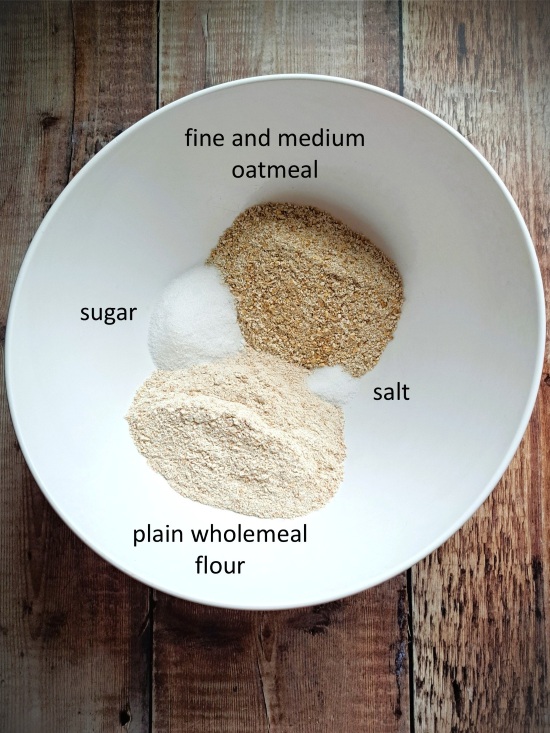 selected ingredients for Savoury Digestive Biscuits