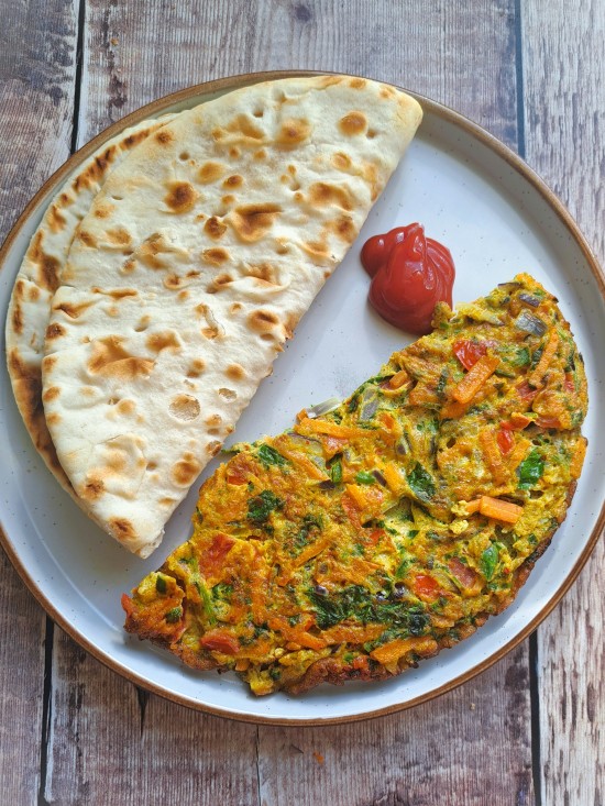 Vegetable Masala Omelette