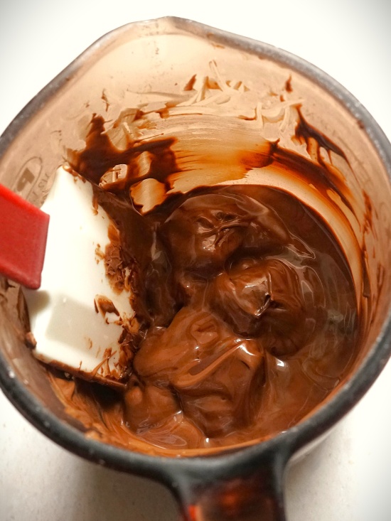 melting chocolate in a jug