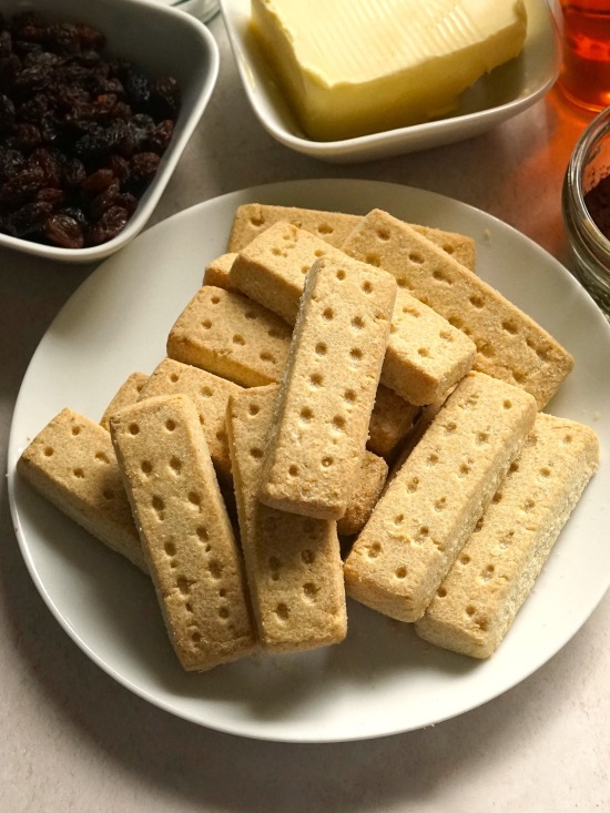 shortbread biscuits for Triple Chocolate Tiffin