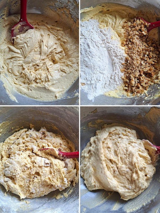 making batter for Chai Masala Loaf Cake