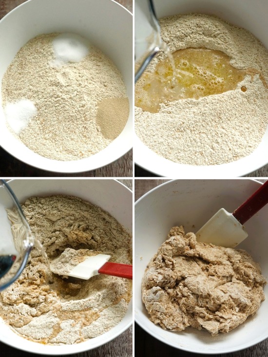 making the dough for Simple Wholemeal Bread