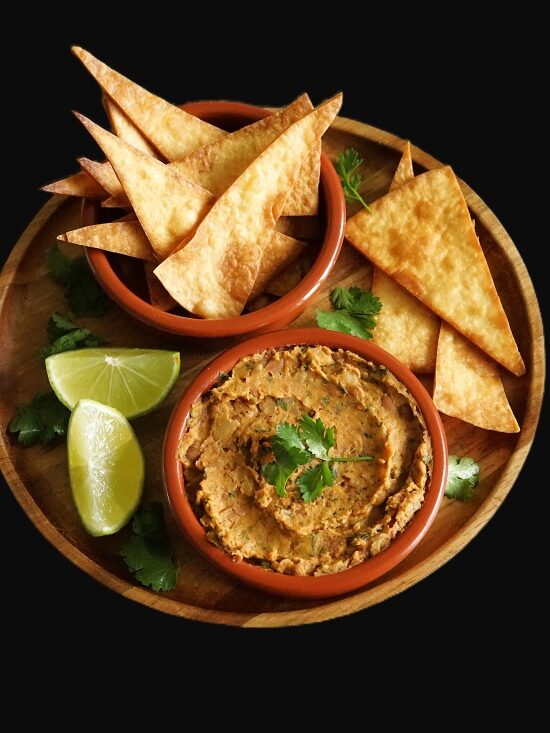 Refried Beans or frijoles refritos 