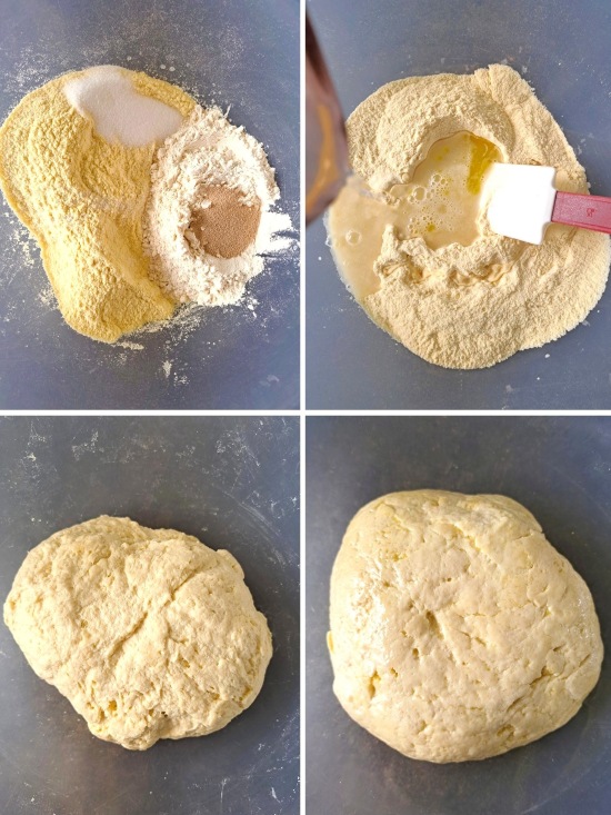 Making the dough for Sicilian Semolina Bread