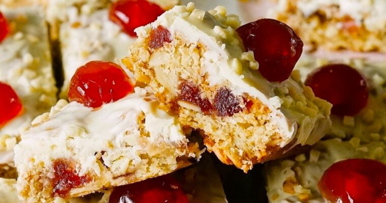 Cherry Almond Oat Squares