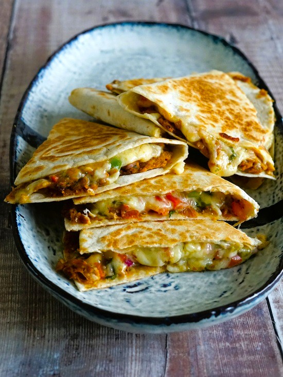 Refried Bean Quesadillas