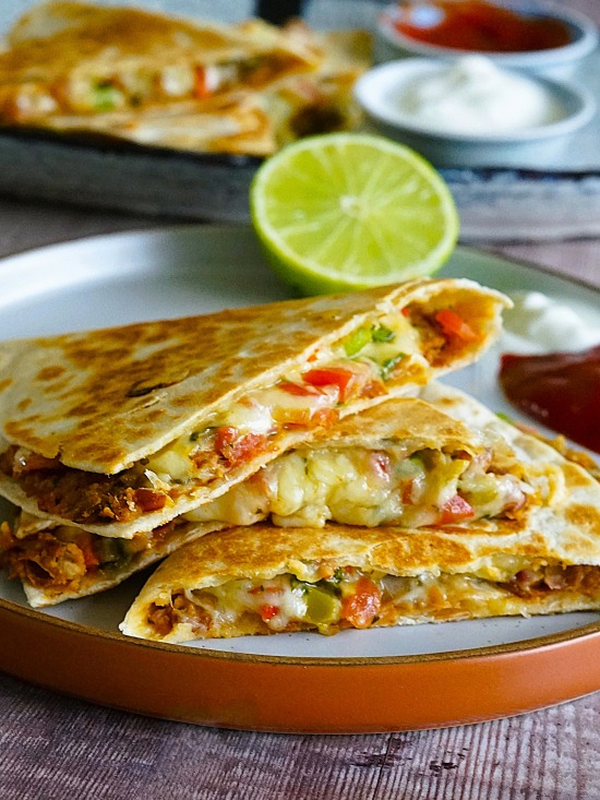 Refried Bean Quesadillas