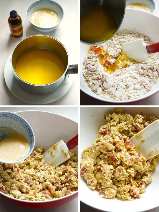 making Cherry Almond Oat Squares