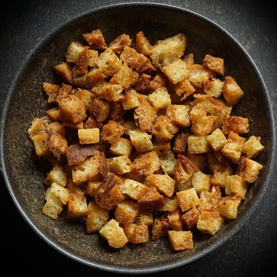 homemade croutons