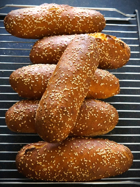 Semolina Baguettes cooling