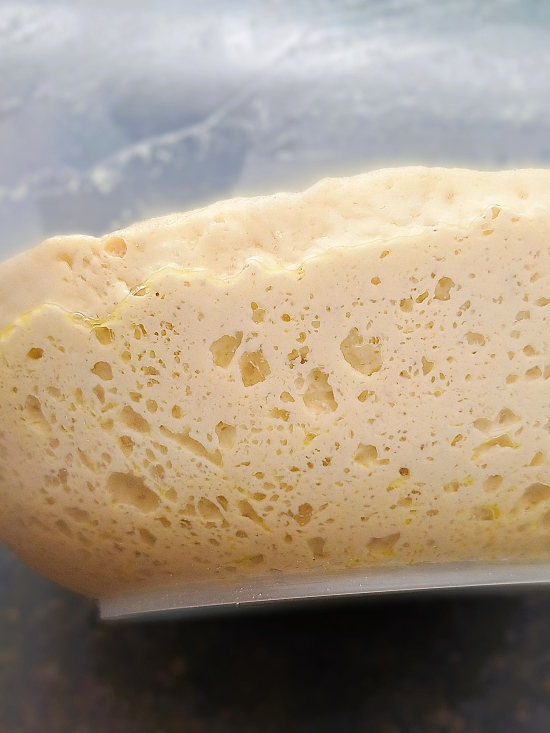fermented dough for Semolina Baguettes