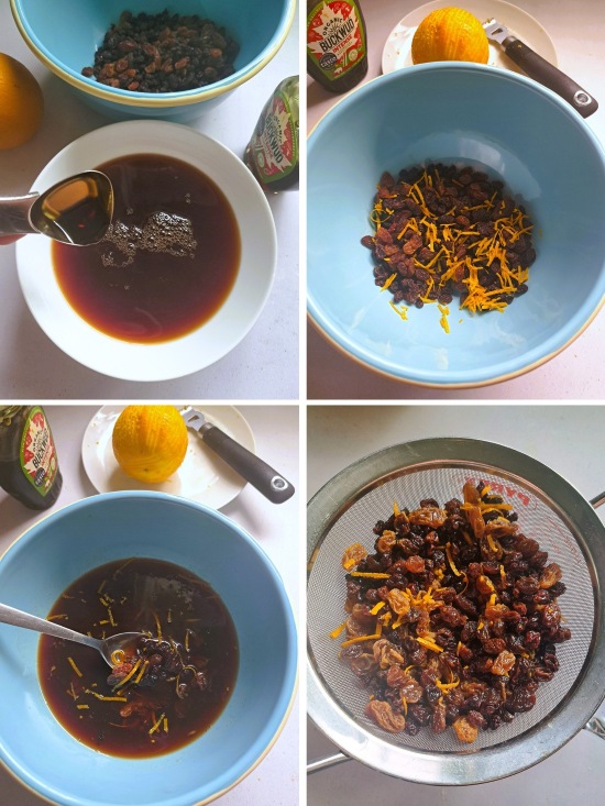 soaking dried fruit for Spiced Fruit Bread
