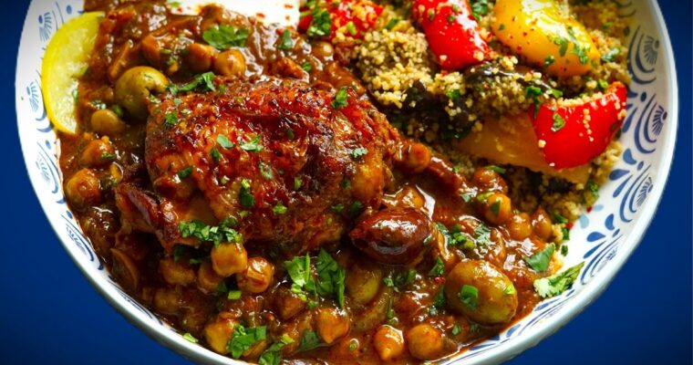 Chicken with Olives, Lemon and Chickpeas