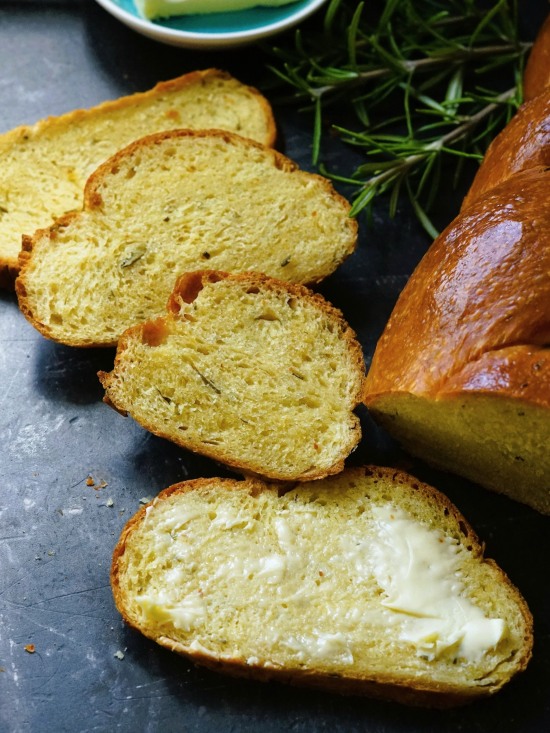 buttered Braided Herb Bread or Plaited Herb Bread