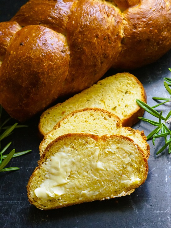 buttered Braided Herb Bread or Plaited Herb Bread