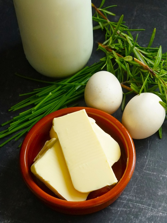 selected ingredients for Braided Plaited Herb Bread