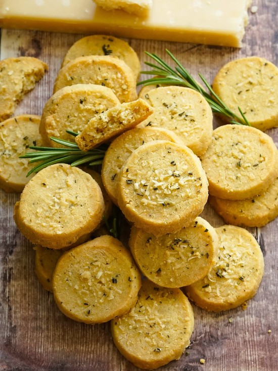 Parmesan and Rosemary Shortbreads