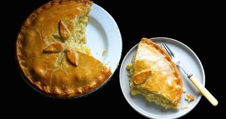 Potato, Cheese and Onion Plate Pie
