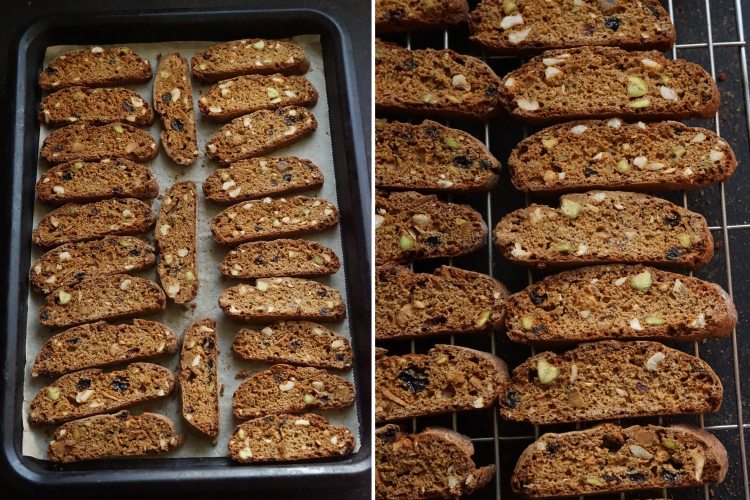 steps for making Mince Pie Biscotti