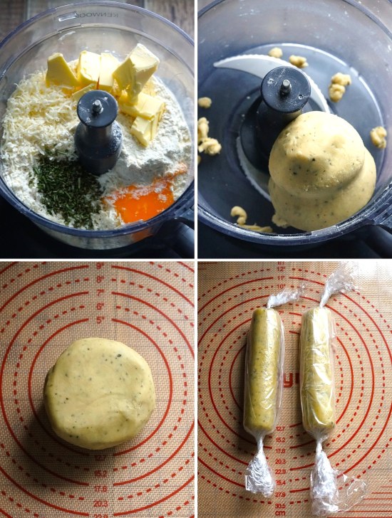 making Parmesan and Rosemary Shortbreads