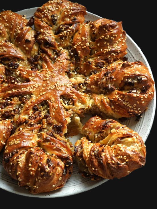 Sausage Star Bread with Onions and Cheese