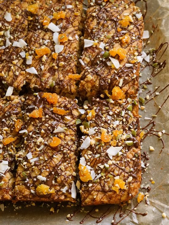 Apricot, Nut & Seed Oat Slice