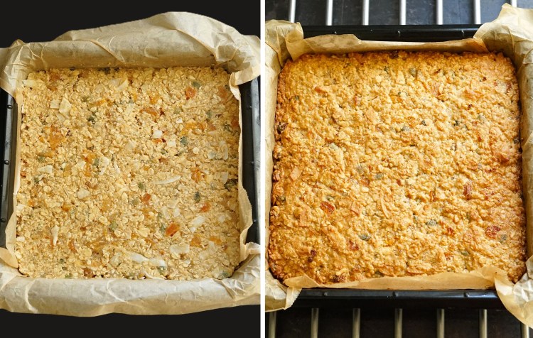 baking Apricot, Nut & Seed Oat Slice