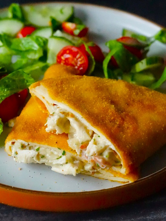 homemade Chicken and Bacon Crispy Pancakes